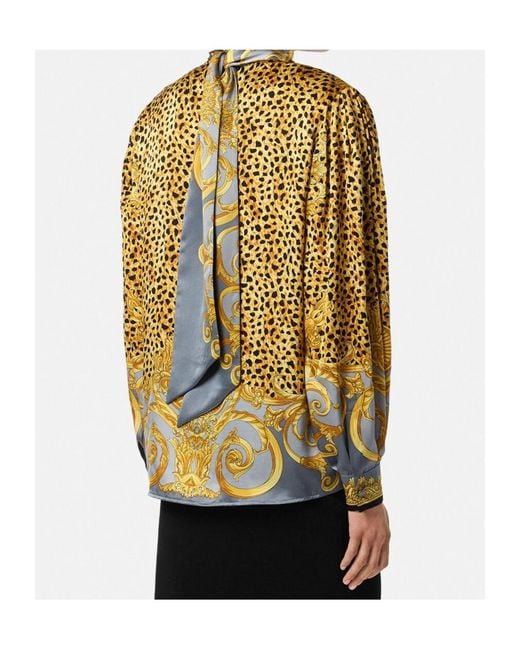 Versace Multicolor Pattern-Printed Long-Sleeved Shirt