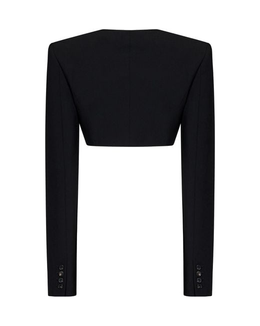 Nensi Dojaka Black Cleo Bolero Crop Blazer