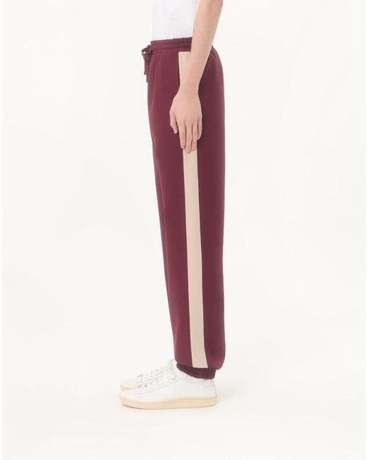 Valentino Purple Nylon Trousers With Vgold for men