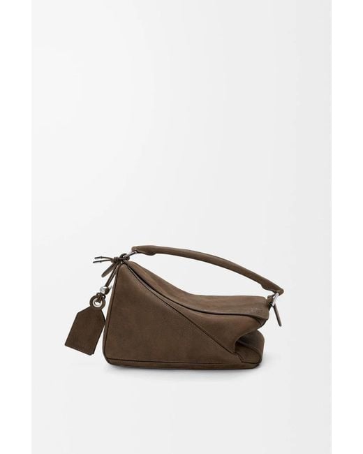 Loewe Brown Anagram Debossed Puzzle Small Bag