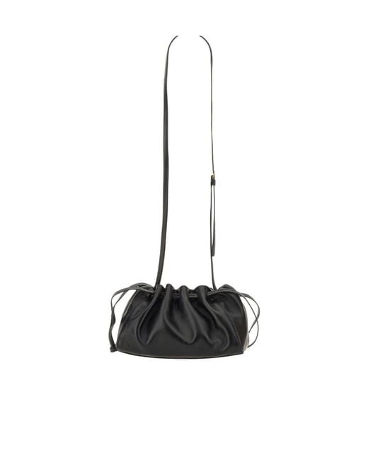 Mansur Gavriel White Bloom Drawstring Mini Crossbody Bag