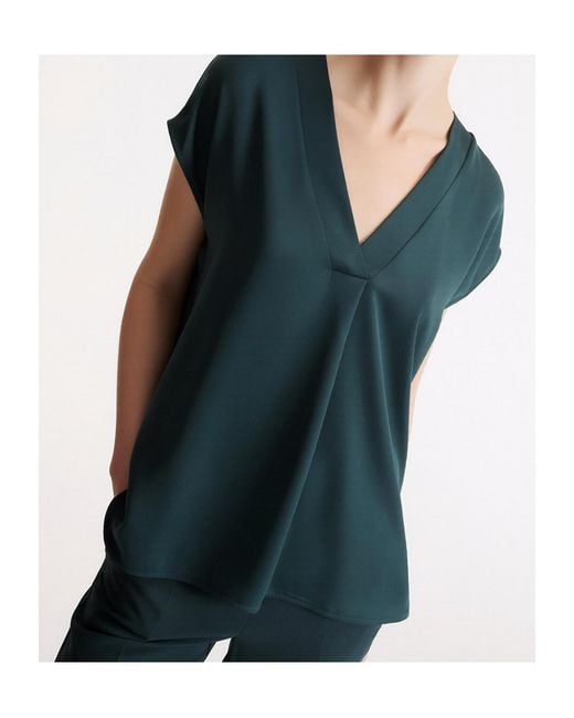 Marella Green V-Neck Overshirt