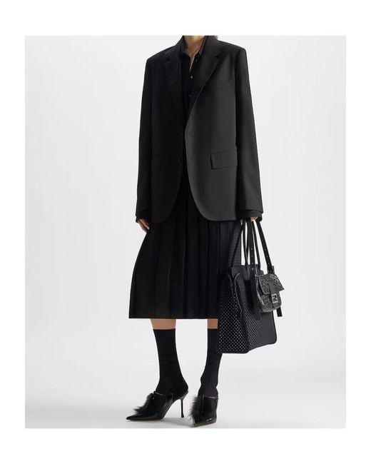 Fendi Black Leather Slingbacks