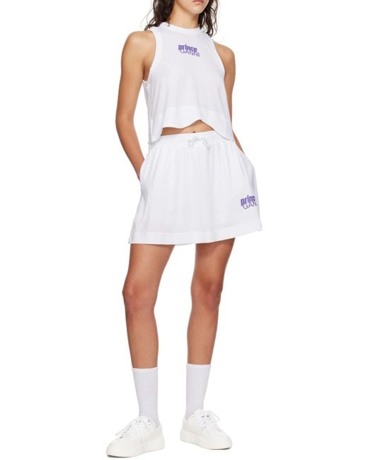 Ganni White X Prince Active Mesh Top