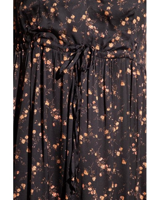 A.P.C. Purple Floral-Print Midi Dress