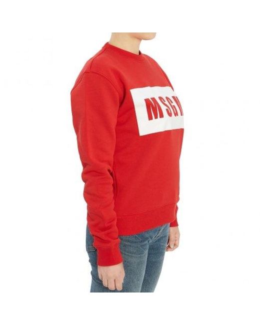 MSGM Red Logo Details Sweater