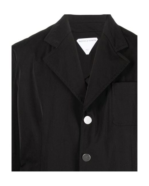 Bottega Veneta Black Single Breasted Long Sleeved Blazer for men