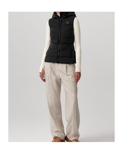 Canada Goose Black Clair Hooded Puffer Vest