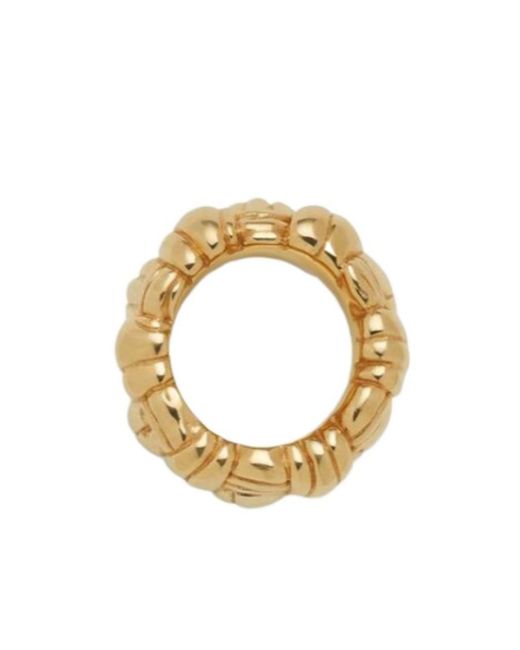 Bottega Veneta Metallic Pleat Ring