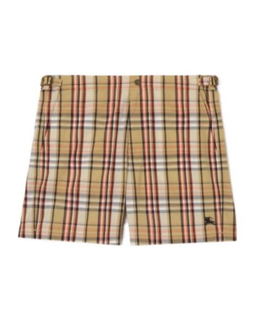Burberry Metallic Check Seersucker Swim Shorts for men