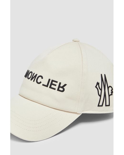 Moncler White Grenoble Gabardine Baseball Cap