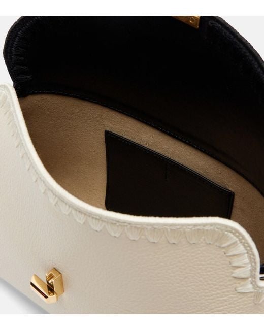 Totême  Natural T-Lock Leather Clutch