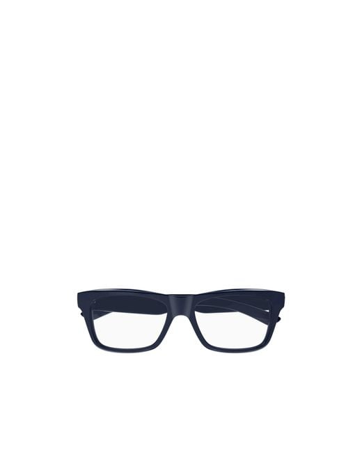 Balenciaga Blue Eyewear Rectangle Frame Glasses for men