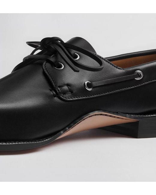 Dior Black Homme Archie Boat Shoes for men