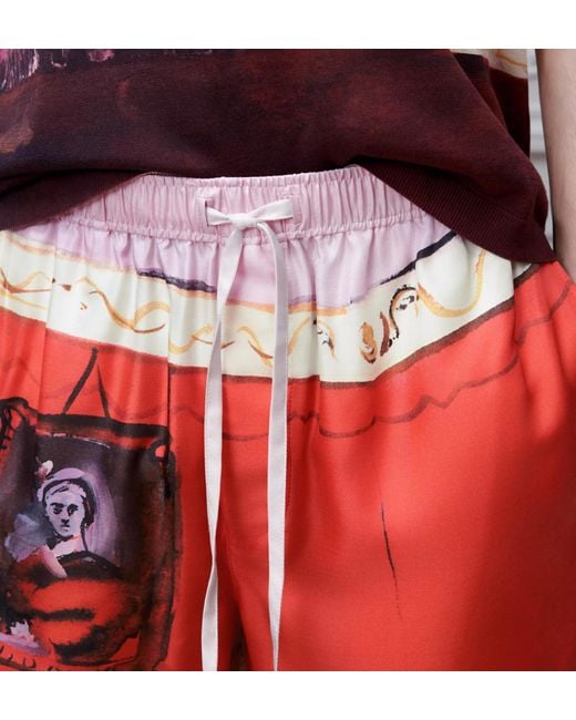 Dior Red Iviera Swim Shorts for men