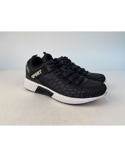 Philipp Plein Black Logo Details Casual Sports Shoes for men