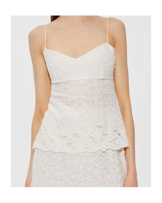 Isabel Marant White Romeka Embroidered Camisole Top