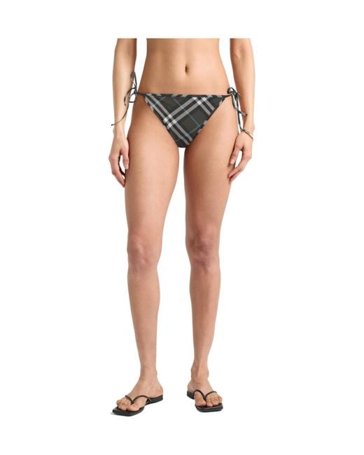 Burberry Brown Plaid Bikini Bottoms