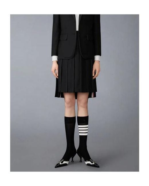 Thom Browne Black Super 120's Twill Pleated Skirt
