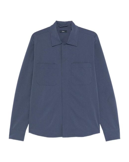 Herno Blue Pocket Shirt for men