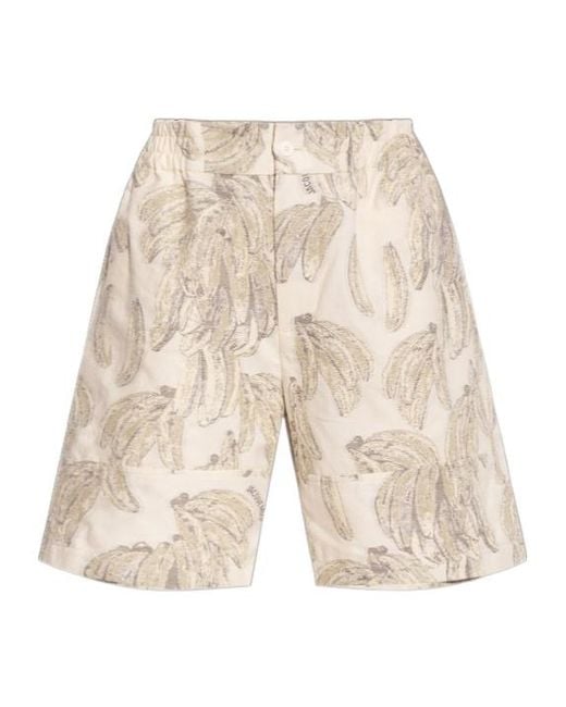 Jacquemus Natural Banana Print Shorts