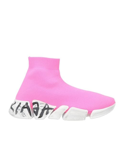 Balenciaga Pink Socks Sneakers