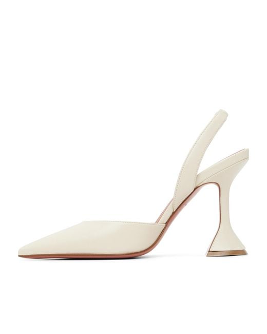AMINA MUADDI White Holli 95 Sling Pointed-Toe High-Heeled Sandals