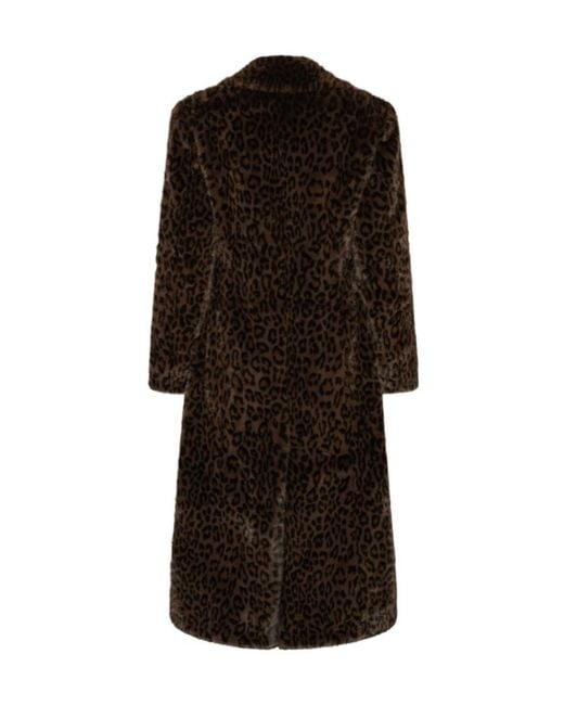 ROTATE BIRGER CHRISTENSEN Black Long Faux Fur Coats