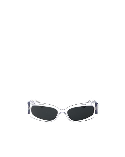 Dolce & Gabbana White Eyewear Rectangular Frame Sunglasses