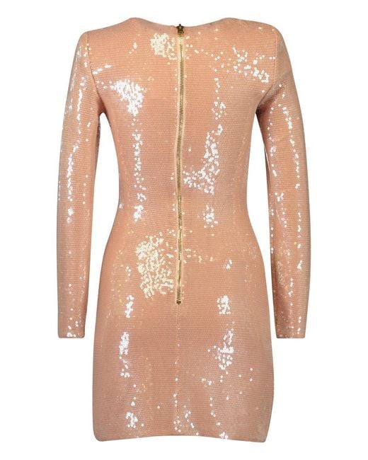 balmain pink sequin dress Balmain Sequin Dress Pink
