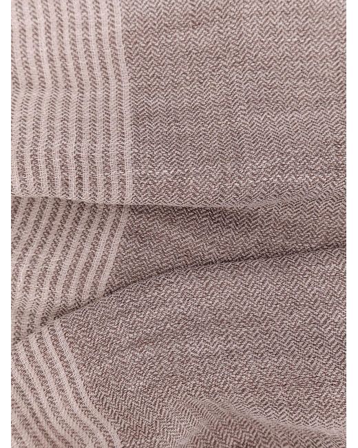 Brunello Cucinelli Pink Frayed Edge Scarf for men