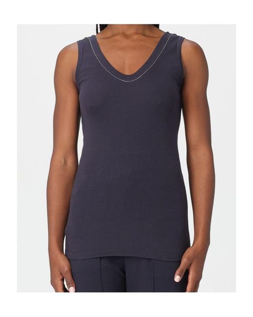 Brunello Cucinelli Black Sleeveless Tops