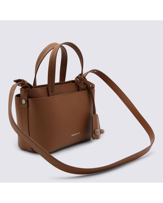 Fabiana Filippi Brown Logo Printed Tote Bag
