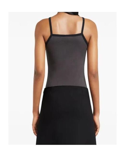 Courreges Black Courrèges Contrast Tank Top