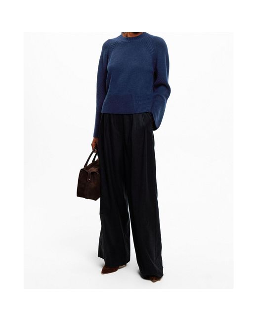 Joseph Blue Crew Neck Long-Sleeved Sweater