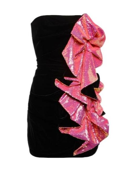 Alexandre Vauthier Black Strapless Embellished Minidress