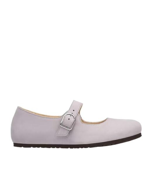Birkenstock White Santa Clarita Mary Jane Flats