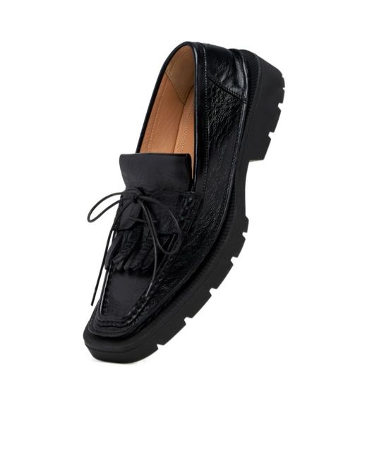 Maison Margiela Black Level Fringed Loafer for men
