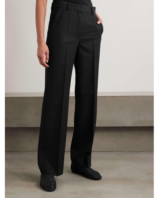 Totême  Black Totême High-Waist Straight Pants