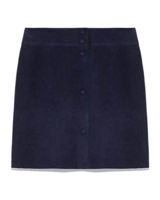 Yves Salomon Blue Mini Skirt
