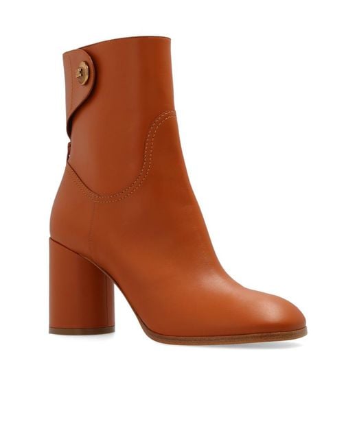Casadei Brown Cleo Heeled Ankle Boots