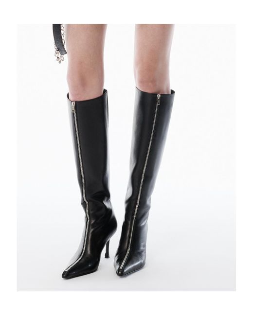Alexander Wang Black Vera Knee-High Zip Boots