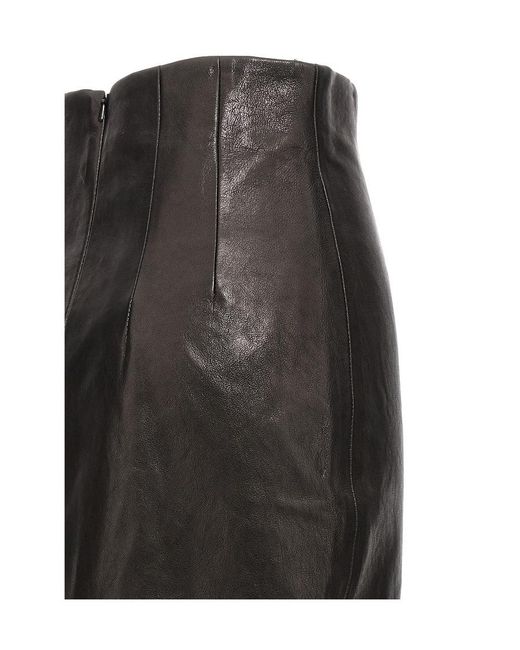 Khaite Black Loxley High-Waisted Skirt