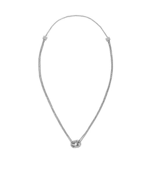 Versace Metallic Greca Double-Chain Necklace
