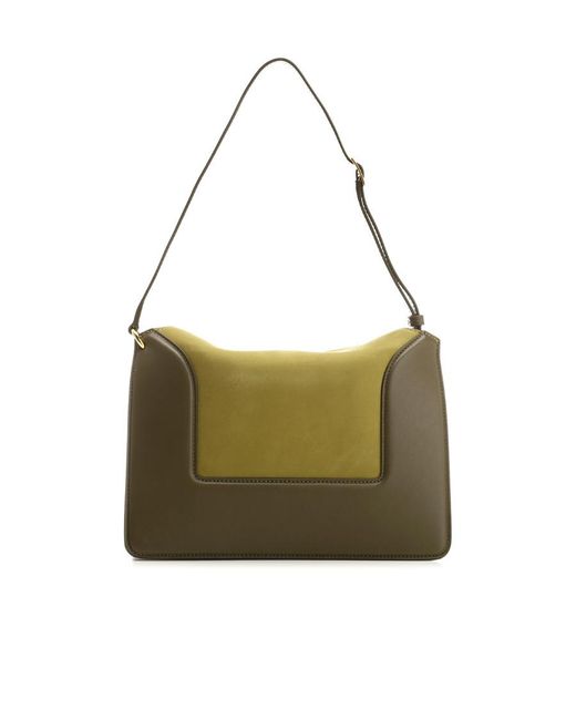 Wandler Green Penelope Logo Printed Shoulder Bag