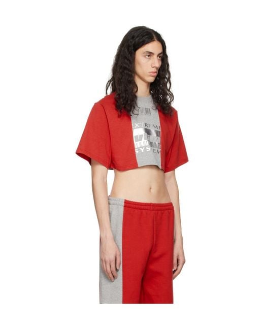 VTMNTS Red Logo Short T-Shirt for men