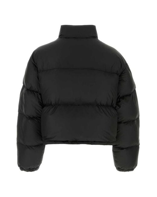 VTMNTS Black Padded High-Neck Jacket for men