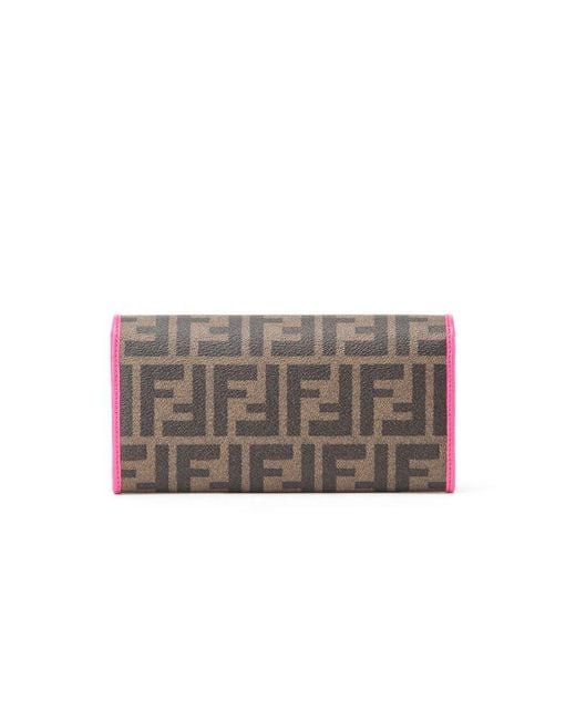Fendi Gray Logo Wallet