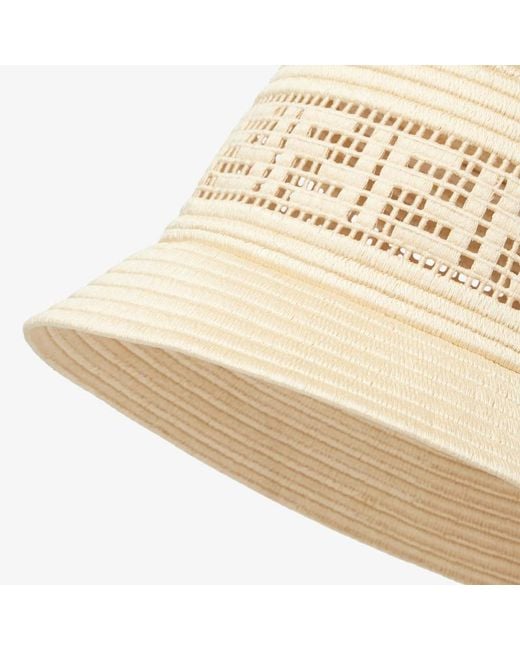 Fendi Natural Ff Openwork Bucket Hat