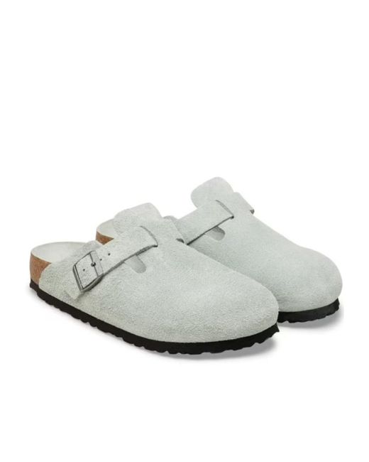 Birkenstock White Boston Bs Mules for men